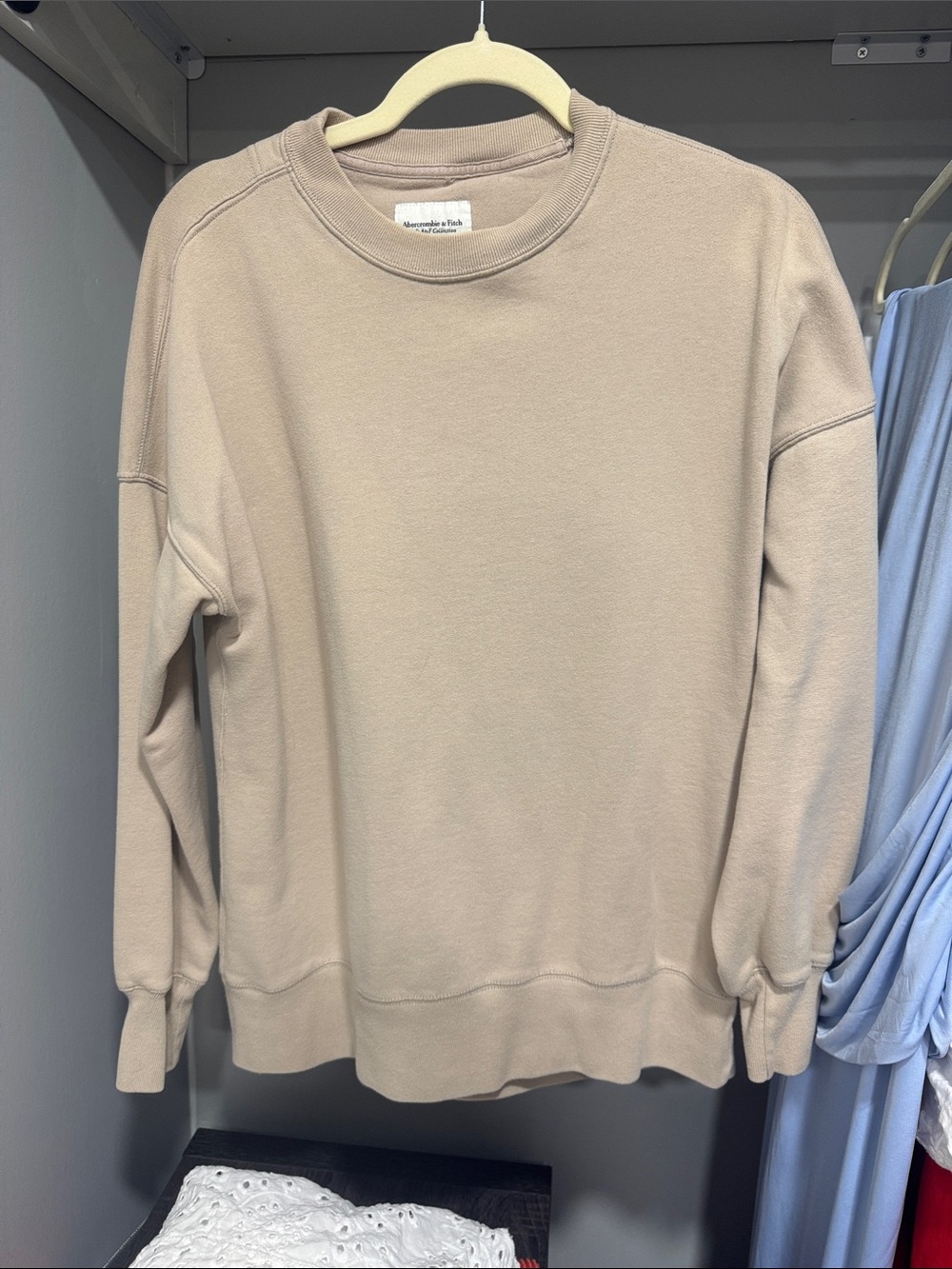 Abercrombie & Fitch Taupe Crewneck Sweatshirt - Size Small